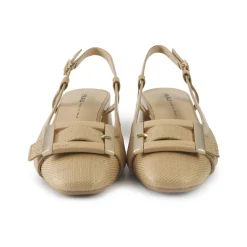 Chanel Slingback in Tessuto e Vernice Noisette