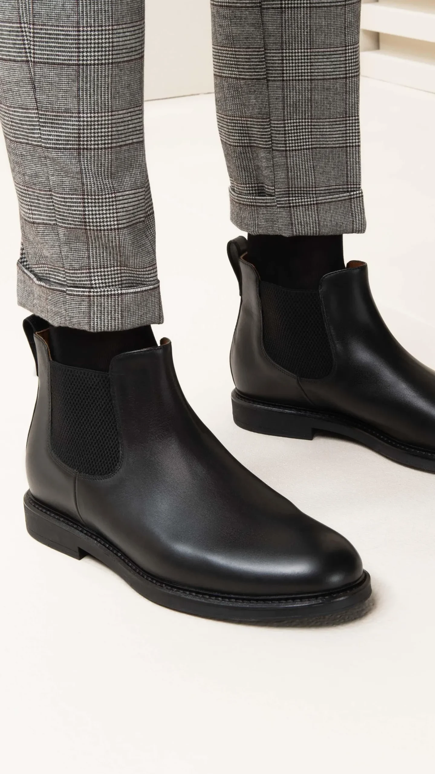 Chelsea Uomo in Pelle Nero