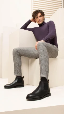 Chelsea Uomo in Pelle Nero