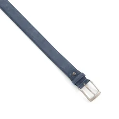 Cintura Uomo in Pelle Camoscio Blu