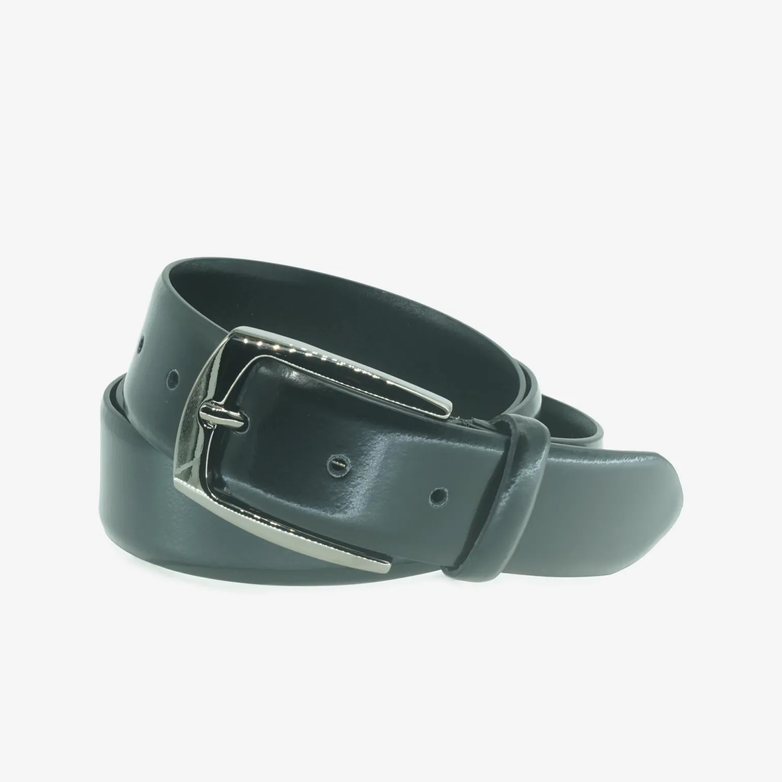 Cintura Uomo in Pelle Lucida Nera