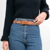 Cinture Donna con Borchie in Pelle Cuoio