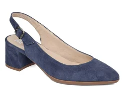Decolletè Chanel in Pelle Camoscio Blu
