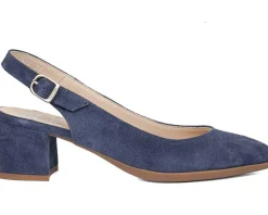 Decolletè Chanel in Pelle Camoscio Blu