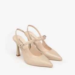 Decolletè Mary Jane Pelle Lino Premium Collection