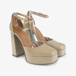 Decolletè Mary Jane Vernice Beige
