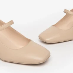 Decolletè Pump Pelle Lino