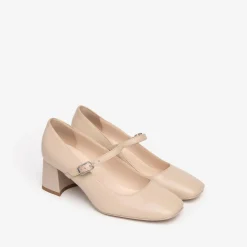 Decolletè Pump Pelle Lino