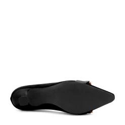 Decolletè Punta Camoscio Nero