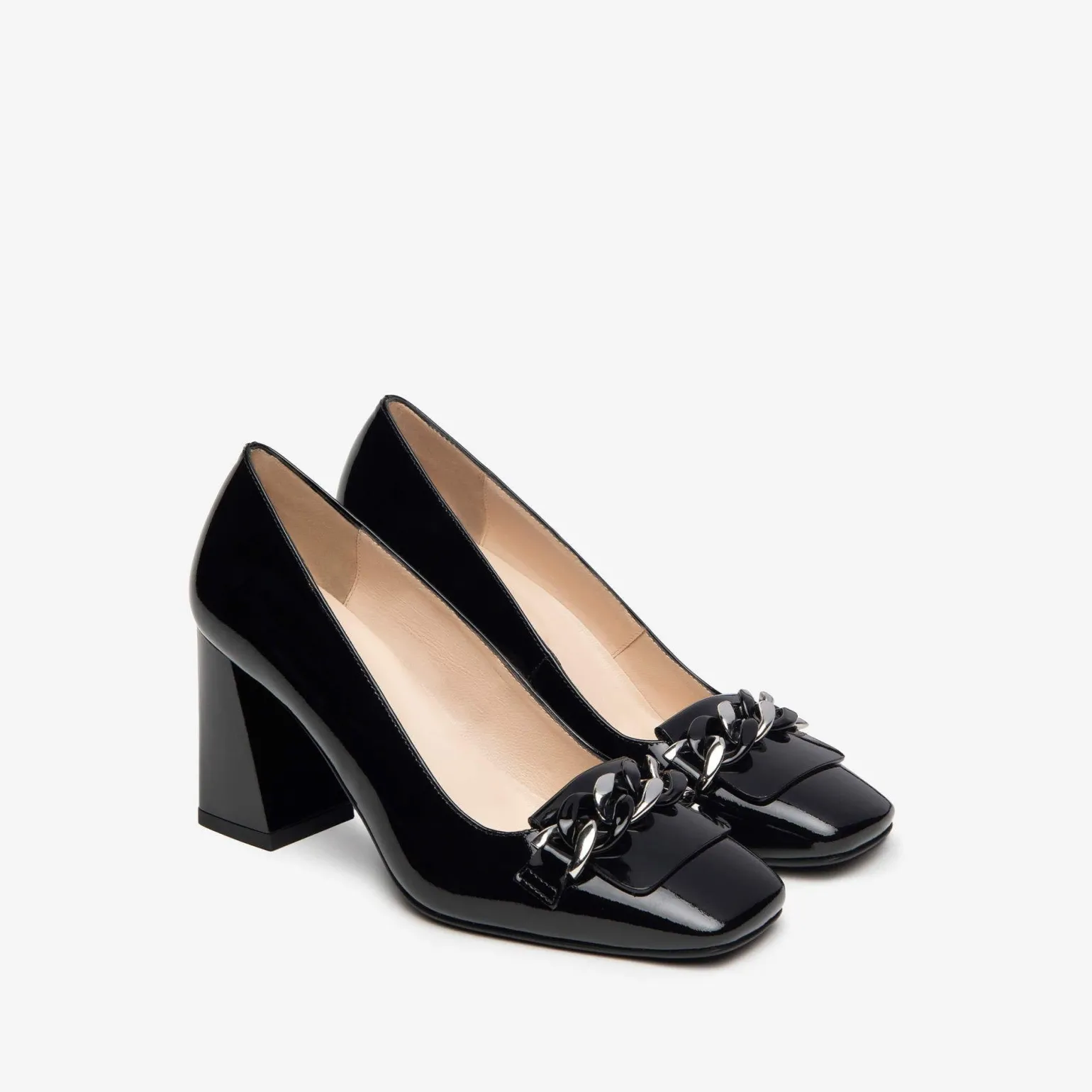 Decollete Catena Vernice Nero
