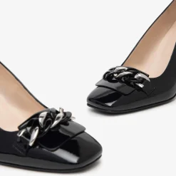 Decollete Catena Vernice Nero