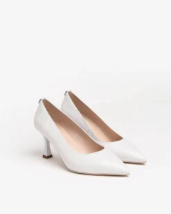 Decollete Sposa in Pelle Bianco