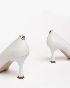 Decollete Sposa in Pelle Bianco