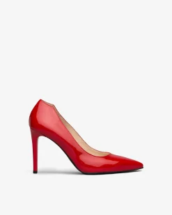 Decollete Tacco a Spillo in Vernice Rosso