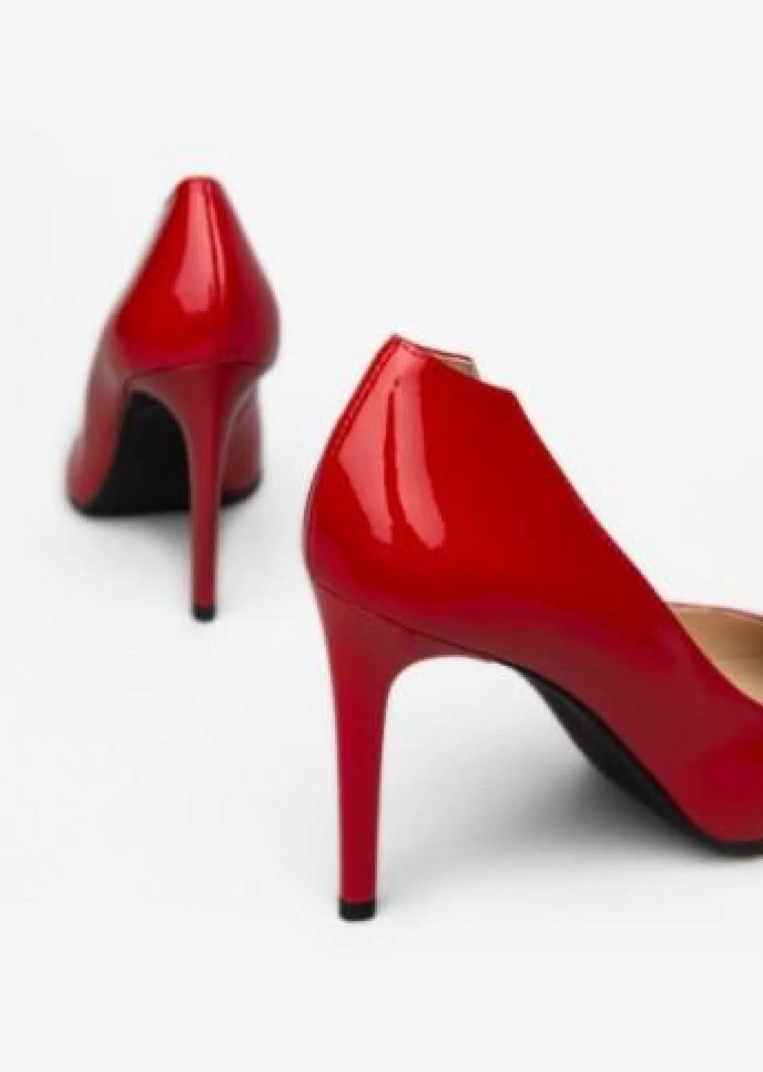 Decollete Tacco a Spillo in Vernice Rosso