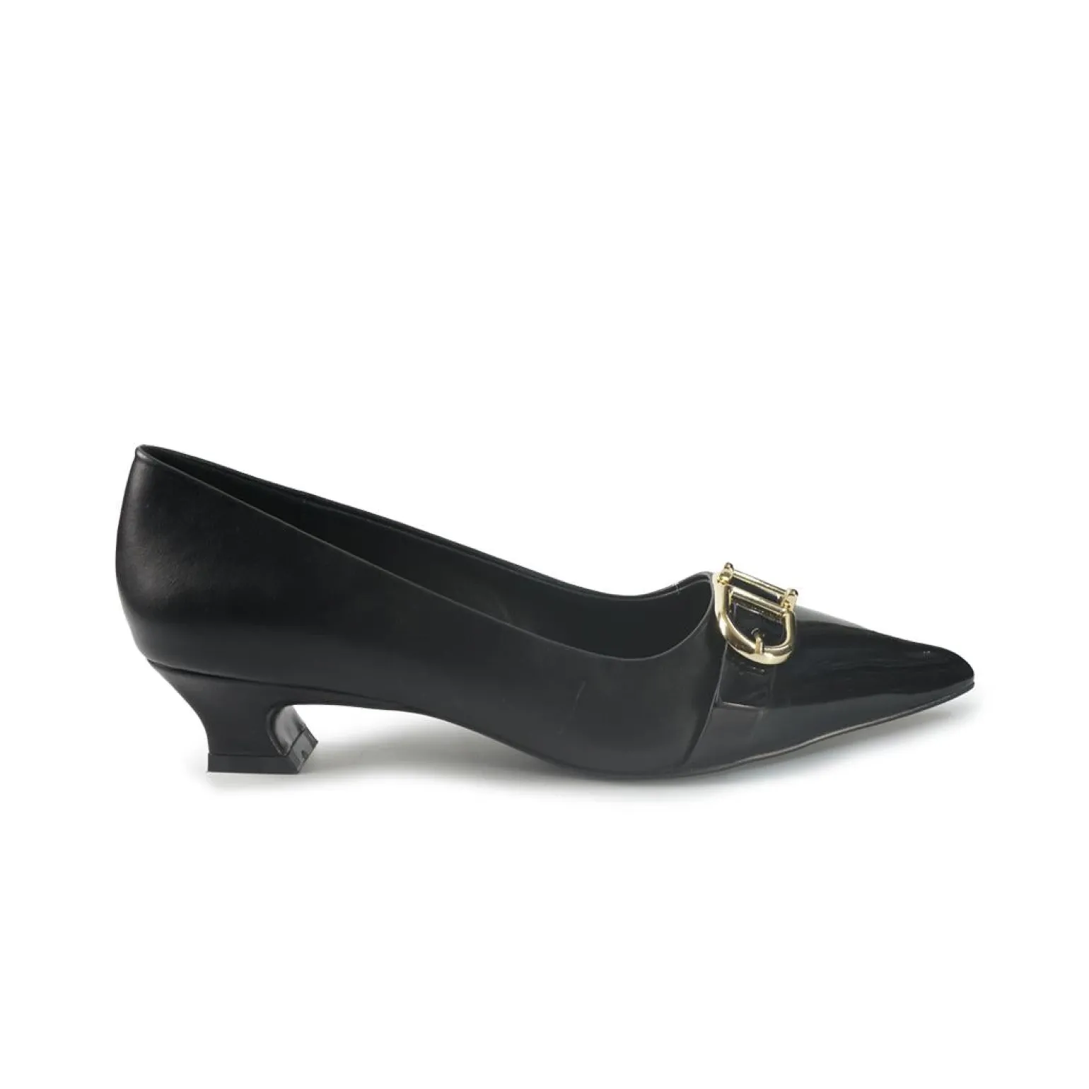 Decollete Tacco Rocchetto Basso Donna Nero