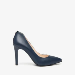 Decollete Tacco Spillo Pelle Blu Premium Collection