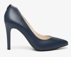 Decollete Tacco Spillo Pelle Blu Premium Collection