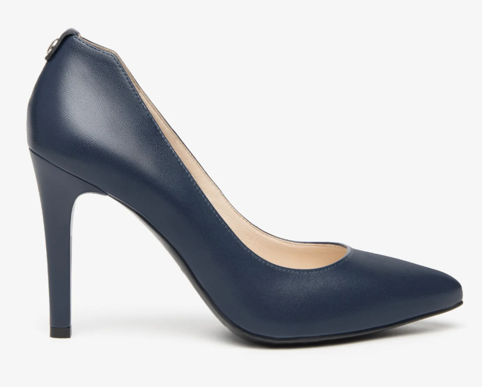 Decollete Tacco Spillo Pelle Blu Premium Collection