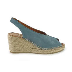 Espadrillas Alta in Camoscio Jeans
