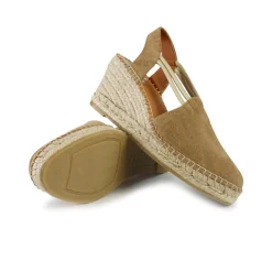 Espadrillas Alta in Camoscio con Elastici Whisky