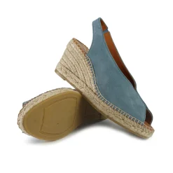 Espadrillas Alta in Camoscio Jeans
