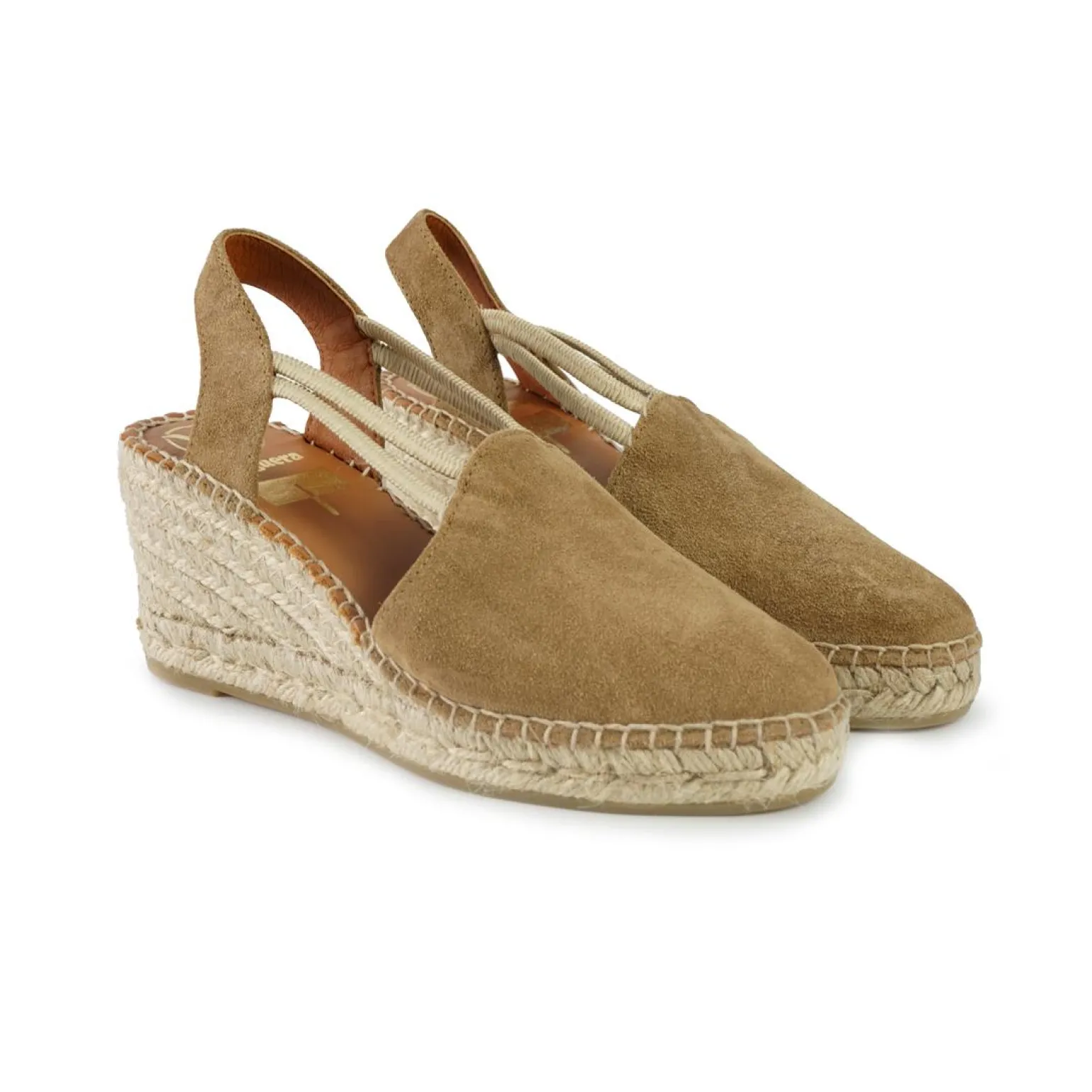 Espadrillas Alta in Camoscio con Elastici Whisky