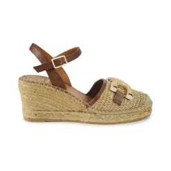 Espadrillas Alta in Pelle e Raffia