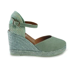 Espadrillas Alte con Cinturino Menta