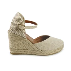 Espadrillas Alte con Cinturino Naturale