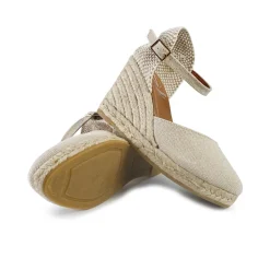 Espadrillas Alte con Cinturino Naturale