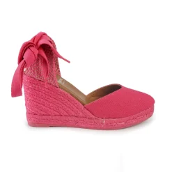 Espadrillas Alte con Lacci Fuxia