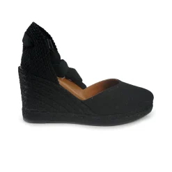 Espadrillas Alte con Lacci Nero