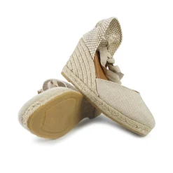 Espadrillas Alte con Lacci Naturale