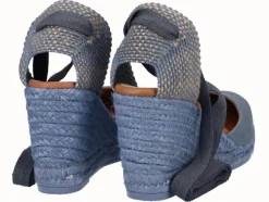 Espadrillas Alte con Lacci Jeans