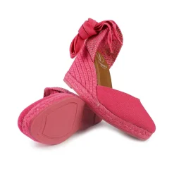 Espadrillas Alte con Lacci Fuxia