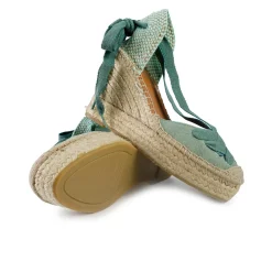 Espadrillas Alte con Lacci Menta