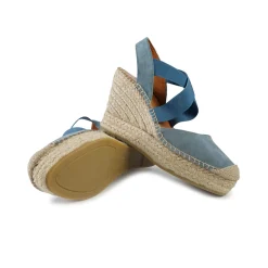 Espadrillas Alte in Camoscio con Elastici Jeans