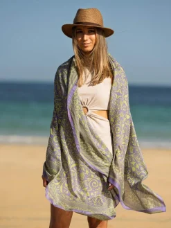 Foulard in Cotone Stampato Fantasia Lavamnda