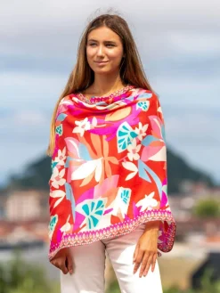 Foulard in Lana Misto Seta Rosso