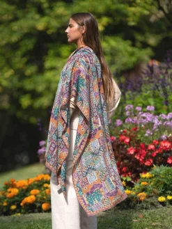 Foulard in Lana Misto Seta Arancio