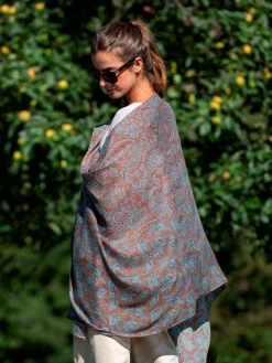 Foulard in Lana Misto Seta Marrone