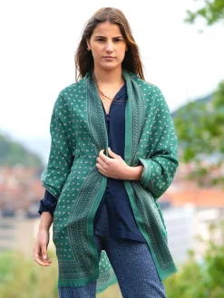 Foulard in Lana Misto Seta Verde