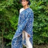 Foulard in Lana Misto Seta Blu