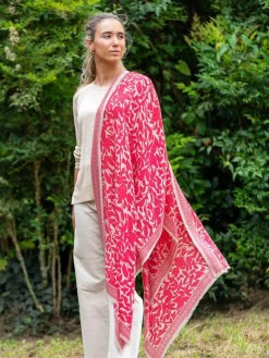 Foulard in Lana Misto Seta Rosso