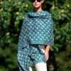Foulard in Lana Misto Seta Verde