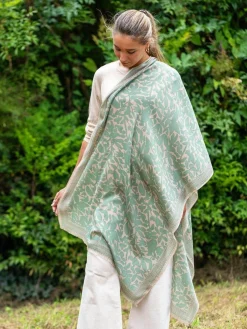 Foulard in Lana Misto Seta Verde