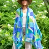 Foulard in Lana Misto Seta Blu