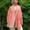 Foulard in Lana Misto Seta Corallo