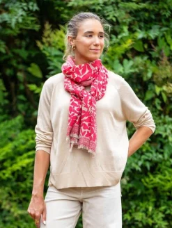 Foulard in Lana Misto Seta Rosso
